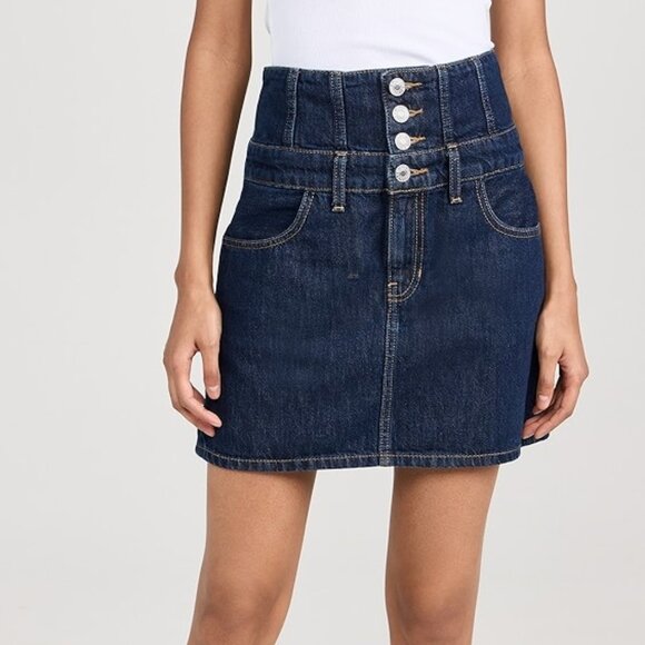 Re/Done Corset Skirt in Indigo Flow Size 27 - Picture 1 of 5